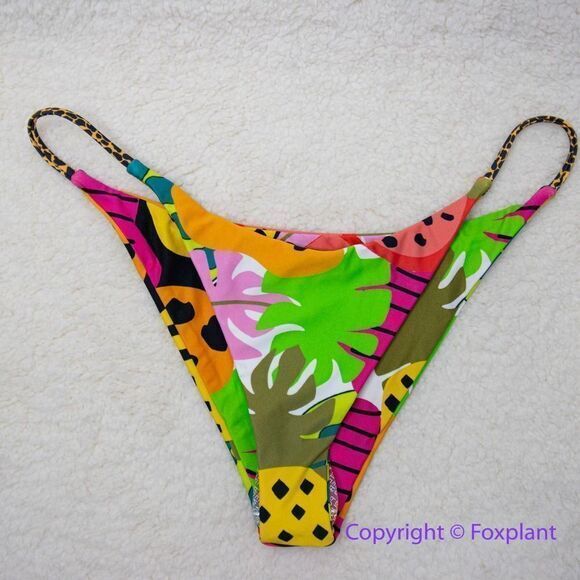 NEW It’s now cool  String Bikini Bottom cheeky thong in Tropicool, size L - Picture 6 of 12